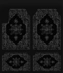 Axyaa Bohemian Style Car Foot Mat Home Rug Set Anti-slip American Retro Rugs