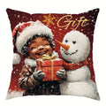 Axyaa Christmas Pillowcase: Santa Claus Snowman Design for Home Sofa Decoration