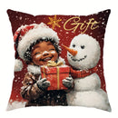 Axyaa Christmas Pillowcase: Santa Claus Snowman Design for Home Sofa Decoration