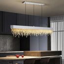 Axyaa Modern Crystal Chandelier LED Hanging Lamp for Home Decor