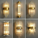 Axyaa Nordic Luxury Crystal Wall Lamp for Bedroom Staircase Living Room
