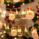 Axyaa LED Christmas Decorative Light Santa Claus Snowman String Battery-operated