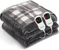 Axyaa Queen Size Electric Flannel Heating Blanket: 10 Levels, 5 Time Settings