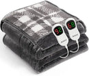 Axyaa Queen Size Electric Flannel Heating Blanket: 10 Levels, 5 Time Settings