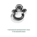 Axyaa Christmas Cookie Cutter Set - Stainless Steel Xmas Themed Biscuit Cutters