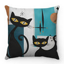 Cute Cartoon Cat Pillow Cover 45x45cm - Axyaa Home Decorodox