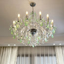 Axyaa French Crystal Chandelier: Luxurious Retro Style Living Room Dining Light