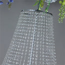 Axyaa Crystal Beads Chandelier: Modern Silver Lustre for Living Room, Kitchen, Wedding, Party
