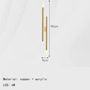 Axyaa Nordic Minimalist Wall Light Art Deco Sconce Brass Acrylic Lamp