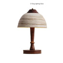 Axyaa Ceramic Lampshade with Wood Base for Bedroom, Parlor, Hotel, Dining Area