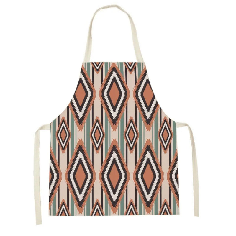Axyaa Geometric Floral Kitchen Apron - Stylish Adult Kids Bib for Cooking & Baking