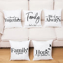 Axyaa Geometric Print Cushion Cover, Black and White, Square Pillowcase