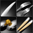 Axyaa 16-Piece Stainless Steel Gold Cutlery Set - Mirror Finish