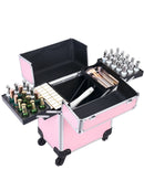 Makeup Train Case with Adjustable Dividers by Axyaa