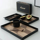 Axyaa White Square Jewelry Tray with Handle - Stylish Storage and Decor Tray