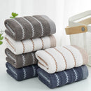 Axyaa Wave Embroidered Cotton Bath Towels | Hotel Home Bathroom Gym Gift Towels