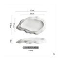 Axyaa Ceramic Oyster Pasta Plate - Irregular Design, White, Household Dinner Plate