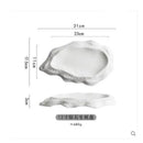 Axyaa White Imitation Oyster Ceramic Pasta Plate Irregular Dinner Tableware