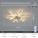 Axyaa Modern Ceiling Fan Light Remote Control 6 Speeds Black Chandelier