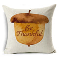 Axyaa Pumpkin Plant Linen Throw Pillowcases for Home Decor