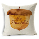 Axyaa Pumpkin Plant Linen Throw Pillowcases for Home Decor