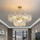 Axyaa Pearl Crystal Chandelier for Dining Room, Bedroom, and Living Room