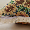 Axyaa Retro Cotton Linen Throw Pillowcase Jacquard Sofa Cover 45x45