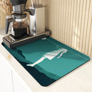 Axyaa Clothesline Art Drying Mat: Non-Slip Absorbent Tableware Mat for Kitchen Counter