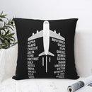 Axyaa Pilot Print Sofa Cushion Cover - Home Party Car Bed Decor