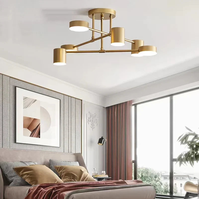 Axya Modern LED Ceiling Lights in Black/White/Gold for Living Room and Bedroom