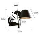 Axyaa 360° Rotating Shade Swivel Arm Wall Lamp Contemporary Design Adjustable Sconce