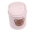 Axyaa Mini Trash Can Bin Tube with Cover and Kawaii Stickers