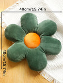 Axyaa Flower Petal Plush Throw Pillow Cushion Seating Multicolor Floor Pillows