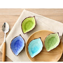 Axyaa Leaf Ceramic Seasoning Dish Set of 2