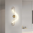 Axyaa Long Dining Chandelier: Musical Artistic Tube Winding Line Light