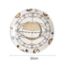 Axyaa Ceramic Sun Hanging Plate 10 Inches European Art Wall Decoration