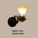Axyaa Iron Glass Wall Lamp - Minimalist Retro American Style Lighting