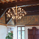 Axyaa Chrome LED Chandelier - Italian Designer Loft Villa Decor