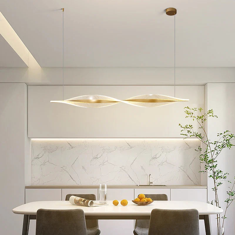 Modern Acrylic Pendant Light by Axyaa - Sleek Hanging Lamp for Dining Room, Kitchen, Bar