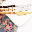 Axyaa Bamboo Handle Stainless Steel Cutlery Set