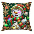 Axyaa LED Light Luminous Pillowcase - Christmas Party Home Decor, Santa Claus Snowman Gift Box Pattern