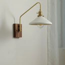 Axyaa Modern Copper Ceramic LED Wall Lamps for Bedroom Living Room Bar