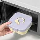 Axyaa Kids Divided Lunch Box: Portable, Leak-proof, Microwave Safe, Fresh-keeping Container