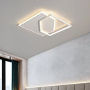 Axyaa Square Matte Black LED Ceiling Light - Adjustable Color Temperature for Bedroom and Living Room