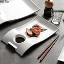 Axyaa Rectangular Ceramic Plate Set for Elegant Dining Experience