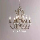 Axyaa French Metal Chandelier Crystal Lamp for Home and Store Lighting
