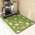 Axyaa Silicone Pumpkin Drying Mat: Halloween Kitchen Decor Absorbent Placemat & Cup Holder