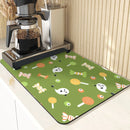 Axyaa Silicone Pumpkin Drying Mat: Halloween Kitchen Decor Absorbent Placemat & Cup Holder