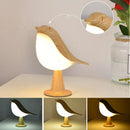 Axyaa Wooden Bird Table Lamp - Dimmable Touch Switch Night Light for Bedroom