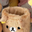 Axyaa Bear Plush Pencil Holder & Makeup Brush Container - Desktop Decor & Stationery Organizer